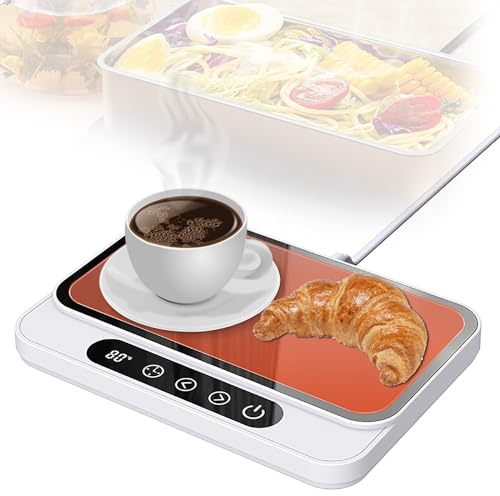 Calentador De Tazas De Café, Calentador De Taza Termo Eléctrico, Calentador Inteligente Para Lonchera Con Ajuste De Temperatura De 9 Niveles, Temporizador Y Función De Apagado Automático De 8 Horas