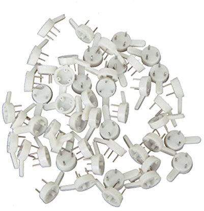 OFFSCH 50 Stück Wandhaken Für Bilderrahmen Aufhängehaken Aus Kunststoff Und Nadel 25x15x5 Mm