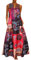 Chanpning Femme Robe Longue Imprimé Floral Maxi Robe BohèMe avec Poches sans Manches Grande Taille Robe Trapeze Femme Robe Longue Fluide Robe D Ete pour Femme Robe Femme Chic Et Elegant