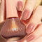 Glitter Nail Polish - Quick Dry & Long Lasting Nude Varnish for Women & Girls, No Need Cure Paint for DIY Nail Art (11#Cafe)