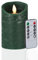 FiiMoo Batteriebetriebene Kerze, Grün LED Kerze, Kerzen mit Fernbedienung, Flammenloses LED Kerzen, LED Echtwachskerze, Flackern Elektrische Kerze mit Timer für Halloween Weihnachtsdekoration-10cm