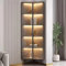 WEIDPHL Eckvitrine, Lagerschrank Mit Glastür, Moderner Dreieckiger Vitrine-Lagerschrank Für Schlafzimmer, Wohnzimmer, Büro,Medium