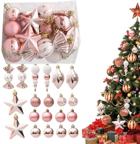 Ornamenti per albero di Natale, ornamenti infrangibili, decorazioni per le vacanze, decorazioni per palline di Natale, ornamenti a per albero, decorazioni festive, albero di Natale da soffitto,