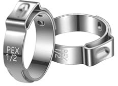 50 anelli di serraggio PEX da 1,27 cm, in acciaio inossidabile 304, morsetti per tubi singoli, per impianti idraulici e raccordi per tubi, raccordi per tubi PEX RTHIEAI