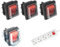 Interruttore a Bilanciere ON-OFF, 4 Pezzi 2 Posizione 4 Terminali 4 Pin DPST Luce Rossa Interruttore del Pulsante di Accensione ON/OFF Rettangolare AC 250 V 16 A 125 V 20 A - Rouge lumineu