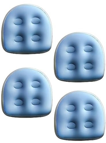 Losueeun 4pcs Spa et Booster Siège de Baignoire de Piscine Coussin Gonflable Bleu Coussin Dos Imperméable pour Den, Tapis de Massage Doux Spa