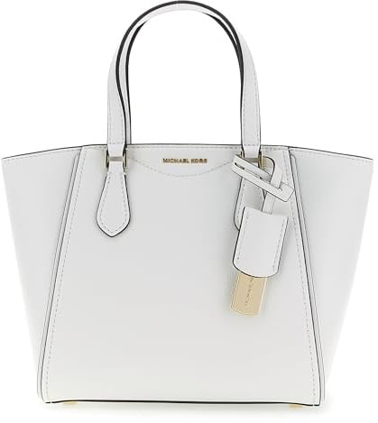 Michael Kors Women Sm Conv Tz Tote Xbody Hand Bag, Optic White