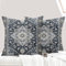 ECZOIL 2er Set Boho Kissenbezug 50x50 cm Kissenhülle Dekorative Boho Stil Vintage Zierkissenbezüge Kissen für Sofa Sessel Zuhause Schlafzimmer mit Verstecktem Reißverschluss - Saphirblau