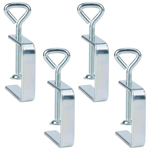 4 Pezzi Morsetto a C,Morsetto a C in Acciaio Inox Morsetti da Falegname | Tavolo Morsetti di Fissaggio per Lavorazione Legno Fai da Te Saldatura Mobili