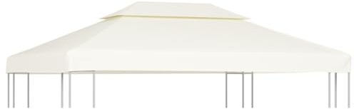 Pavillon Abdeckplane Ersatzdach 310g/m² Cremeweiß 3x4m