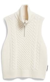 ARMEDANGELS Damen Stricktop Relaxed Fit aus Bio-Woll Mix OLAIAAS Cable Relaxed Fit Oatmilk L