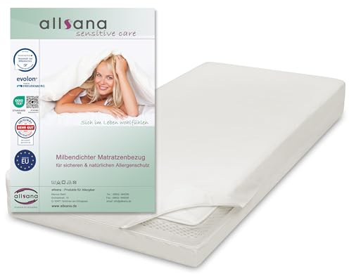 allsana Encasing Matratzenbezug 100x210x24 cm Allergiker Milbenschutz | Zwischenbezug in Überlänge, gegen Milben & Bettwanzen, atmungsaktiv, Hohenstein & Dermatest zertifiziert, bis 95°C waschbar