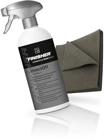 Insektenentferner Auto Autopflege Set aus Koch Chemie THE FINISHER InsectOff Insektenspray Baumharzentferner Fliegenspray Auto Reinigungsset Insektenreiniger & wortek Mikrofasertuch Auto