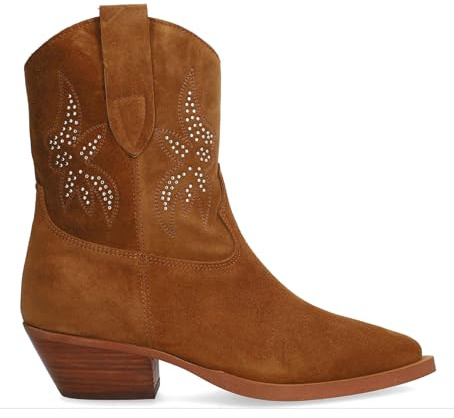 ALPE Wester braune Lederstiefeletten