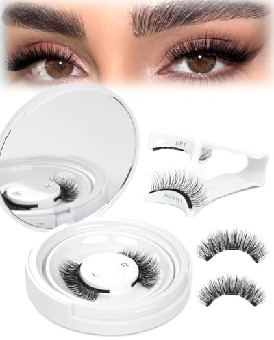 STRUKTURPASTE Magnetische Wimpern,Magnet Wimpern Ohne Eyeliner,Wiederverwendbares Natürlicher Look mit Applikator Einfach Tragen und Entfernen mit Anleitung