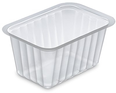 GUILLIN - ALPHACEL CL500TPE SACHET DE 100 Barquette Scellable 500cc, Polypropylène, Transparent, 13,7 x 9,6 x 6,6 cm