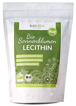 Polvo de lecitina orgánica Ivovital® (certificado ecológico) (600 g).
