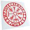 Kiwistar - Autoaufkleber - Wikingerkompass Runen - rot - 10x10cm - Heckscheibe Auto Aufkleber wetterfest für Kfz LKW Mofa Truck - Sticker außen selbstklebend Tuning Zubehör für Fenster Fahrzeug