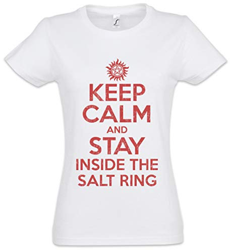Urban Backwoods Keep Calm and Stay Inside The Salt Ring Damen T-Shirt Weiß Größe XS