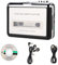 Lecteur de Cassette USB convertisseur de Bande en MP3, Portable de Lecteur de Musique avec Écouteurs, pour Convertir des Cassettes en MP3 Numérique Via USB