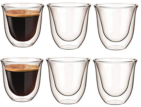 Aqualogis Cremona Lot de 6 verres isothermes à double paroi pour expresso, Ristretto 80 ml