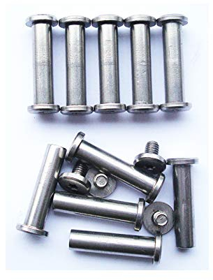 Danuland Pernos Corby de navaja de bolsillo, pasadores de pivote de cuchillos plegables, cuchillos EDC remaches de tornillos, remaches de mango de cuchillo de bricolaje, paquete de 10 (20mm)