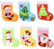 BIGKASI 6 Muster Kinder Filz Bastelsets Weihnachten Kind Nähsets DIY Handwerk Filz Strümpfe Weihnachtssocken Dekoration Hängend Dekor Weihnachtsmann Schneemann Weihnachtsdeko für Mädchen und Jungen