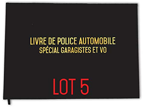 Registre spécial garagistes garages et VO - Livre de police automobile - 100 pages - Qualité premium - UTTSCHEID - 5