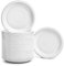 CONTITAL Piatti Monouso Dessert in Alluminio Laccato Bianco - Tondi | Piattini Compleanno, Stoviglie Usa e Getta Economiche, Ideali per Picnic, Barbecue, Feste | 50 Pezzi