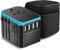 Reiseadapter Weltweit Universal Reisestecker Adapter mit 2USB, 3USB C 15W Schnelles Laden und 1AC Steckdose, Internationaler Steckdosenadapter, Travel Adapter mit UK EU USA AUS Stecker, 224+ Ländern.