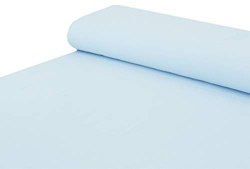 Baumwoll - Stoff French Terry Sommersweat einfarbig babyblau - Meterware ab 25 cm x 150 cm - Stoff zum Nähen