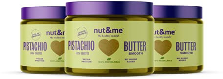 Crema de Pistacho nut&me 750 gr | 100% PISTACHO | Sin Azúcares añadidos | Sin Aditivos | Vegano | sin gluten | Keto | Sin aditivos | Fuente de proteínas | Alto contenido en fibra | Pack 3 x 250 gr