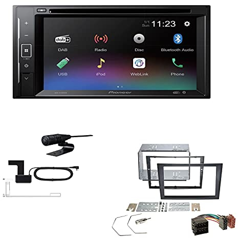Pioneer AVH-A240DAB Autoradio Bluetooth DAB DVD USB passend für Renault Trafic II 2001-2010 schwarz 2001-2010