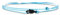 Made by Nami Dünnes Wickel-Armband Herren & Damen mit Karabiner-Haken Verschluss Handmade - Maritimer Surfer Schmuck - Minimalistisches Stoff-Armband - 100% Wasserfest & verstellbar (Hellblau Schwarz)