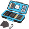 LYNCA Camera Battery Case, Memory Card Hard Protector Case Professional Water-Resistant Anti-Shock Compact Camera Battery Card Storage Box for 3 Camera Batteries 3 XQD or 3 CF Cards 6 SD Cards (Blue)