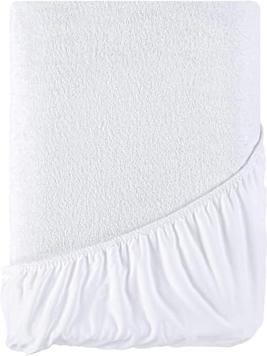 Utopia Bedding Matratzenschoner 70 x 140 x 15 cm Wasserdicht, Oeko-TEX Zertifiziert Matratzenauflage Atmungsaktive, Matratzenschutz, Rundum Elastisch Weiß