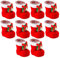 TRMF 10pcs, Weihnachtsstrümpfe zum Befüllen, Süßigkeiten Weihnachtsstrumpf, Weihnachtsdeko Mini Nikolausstiefel, Weihnachtsstiefel
