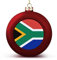 1 x Weihnachtskugeln Ornamente Südafrika Nationalflagge Weihnachtsdekoration Südafrika Baumkugeln für Urlaub Weihnachten Party Dekoration