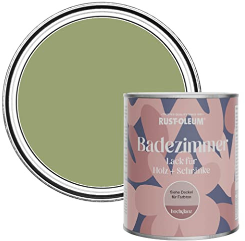 Rust-Oleum Green Mositure Resistant Bathroom Wood and Cabinet Paint in Gloss Finish - Familiar Ground 750ml