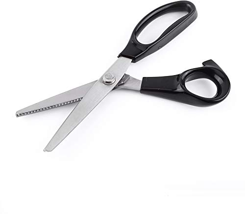 Zickzackschere, Schneiderei Zackenschere Schere, Stoffdekorativ Runde/Dreieckige Kante Schneiderschere Comfort Grips Stoffzackenschere Clipper für Stoff, Papier, Kleidung, Nähen (3 mm)