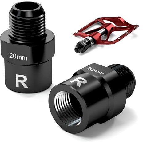 Bike Pedal Extenders 20mm/.79” Pedal Extensions, Titanium Alloy Pedal Spacers w/Washers for 9/16 Threaded SPD MTB Pedals (1 Pair)