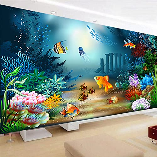 EXQUILEG 5D Diamond Painting Erwachsene Landschaft Full Diamant Bilder, Unterwasserwelt Diamond Painting Set Diamond Painting (100×40CM)