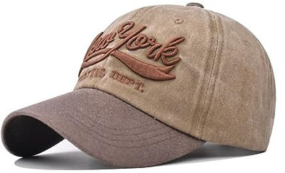XibeiTrade Jahrgang New York NY Baseball Kappe Männer Frauen Baumwolle Sport Draussen Hut (Khaki)