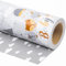 Holijolly Reversible Geschenkpapier - Mini-Rolle - 43.2CM×10M - Grau Tier Design, perfekt für Baby-Dusche, Geburtstag, Party, Urlaub