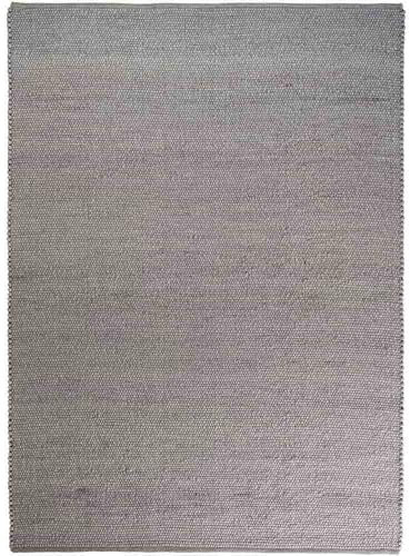 Knutzen Wohnen Mala Wollteppich flach gewebt 80 x 150 cm Taupe - Teppich Wolle Natur - Handgewebter Schurwollteppich mit angenehmem Lauferlebnis