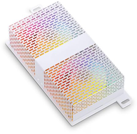 Radiatore RAM di memoria, radiatore di raffreddamento con modulo di memoria RAM con ventole DUAL 5020, Effetto luce sincronizzato ARGB, Dissipatore di calore attivo della memoria per DDR5 (WHITE)