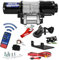 Husar Winch Elektrische Seilwinde 12V, 5500 lbs 2495 kg, Drahtseil 14,5 Meter lang, sehr stark, kabellose Steuerung, automatische Bremse, Planetengetriebe, Montagesatz - ideal für Quads und ATV/UTV
