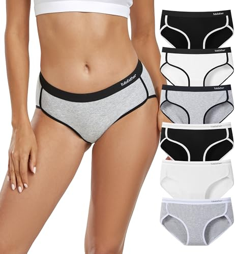 TUTUESTHER Underwear Women Cotton Knickers Mid Rise Panties Soft Ladies Basic Pants Multipack（12，Basic Colors）