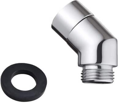 Handbrause Adapter 135 Grad, 1/2 zoll Winkelstück für Handbrause Adapter, Duschkopf Adapter, Duschschläuche Adapter Verlängerung, Winkelstück für Duschkopf, für Handbrausen Wandbrausen, Silber