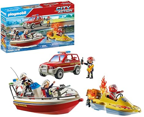 Playmobil Feuerwehr im Wasser